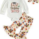 St Patricks Day Baby Girl Outfit Newborn Ribbed Shamrock Onesie Flare Pants Set Romper Bell Bottoms Spring Clothes