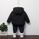 LAVIQK Baby Boys Girls Toddlers Winter Coats Hooded Puffer Jacket Down Snow Jacket Warm Fleece Coat Solid Outerwear 6-12-18-24 Months 1-2-3-4-5-6-7 Years