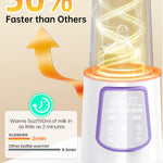 Fast Baby Bottle Warmer for Breastmilk, Smart 12 in 1 Breast Milk Warmer for Baby Essentials with Timer Temperature Control, Sterili-zing, Water Bath Technology, Baby Warmer for All Bottles Food Jars