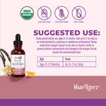 MARYRUTH'S Organics Multivitamin with Iron for Infants | USDA Organic | Liquid Drops for Babies 6-12 Months | Immune Support & Overall Wellness | Vegan | Non-GMO | Gluten Free | 2 Fl Oz