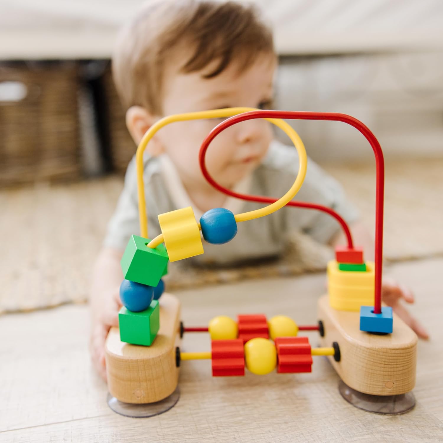 Melissa & Doug First Bead Maze - Wooden Educational Toy 4.2 x 7 x 8.6 inches ; 1.3 pounds