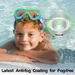 Seago Kids Swim Goggles Swimming Goggles for Kids Boys Girls Toddlers Youth 5-15 Anti-Fog 180° Clear Goggles No Leak Water Pool Underwater Swim Goggles with Nose Cover Swimming Diving Equipment