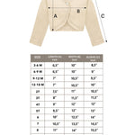 Lilax Little Girls' Knit Long Sleeve Button Closure Bolero Cardigan Shrug (2 Years, Beige)