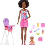 Barbie Skipper Babysitters, Inc. Playset with Brunette Doll, Blonde Baby Doll, Stroller with Removable Car Seat & 7 Accessories