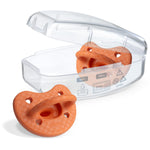 Chicco PhysioForma Luxe Orthodontic Pacifier for Babies 16-24 Months, One-Piece 100% Soft Silicone, Supports Breathing, Textured Shield & Handle, Sterilizing Case, BPA Free, 2-Pack, Terracotta