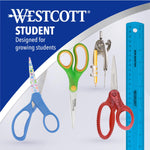 Westcott Fun and Fashionable Student Scissors for Ages 12+, Stainless Steel Floral-Printed Blades, Back-to-School, School Supplies, Classroom Supplies, 7-Inch