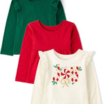 The Children's Place Girls' Long Sleeve Knit Fashion Shirt