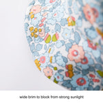 pureborn Baby Girl Sun Hat Infant Girl's Bucket Hat Cotton Sun Protection Cap 0-3 Months Floral Blue