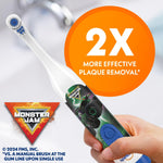 Spinbrush Monster Jam Grave Digger Battery Powered Electric Toothbrush for Children Ages 3+ with AA Battery, Soft Head Bristles