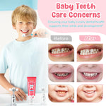 Fluoride-Free Baby Toothpaste for Ages 2-3 – Natural Fruit-Flavored Mild Formula – Pea-Sized Amount for Developing Teeth – 2.1 oz (60g) (1 Pack, Strawberry)