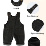 SEAUR Infant Overalls Boys 12-18M Denim Bib Pants Jeans Jumpsuit Casual Baby Jean Bib Overalls