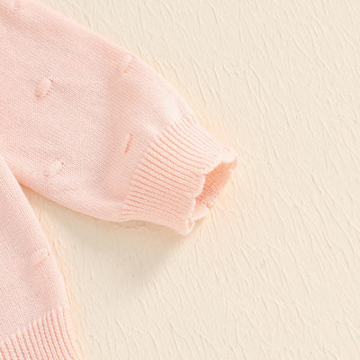 Infant Baby Girl Cardigan Sweater Long Sleeve Button Up Knit Sweatshirt Jacket Toddler Baby Girl Fall Outfits (Pink, 0-6 Months)