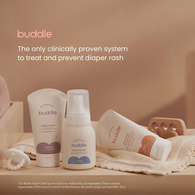 Buddle Bottom Buddy Diaper Cream, 20% Zinc Oxide Cream with Beeswax & Honey, Protects Baby Bottom Daily from Diaper Rash, Pediatrician Tested, 4 oz