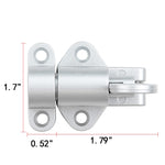 INIRET 8 Packs Self-Closing Latches，Silver Gray Spring Door Lock，Resilient Bolt Latch Aluminum Alloy Safety Automatic Spring Barrel Slide Door Lock with Screws,Used for Gate,Window and Cabinet etc