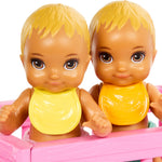 Barbie Skipper Doll & Nursery Playset with Accessories, Includes Twin Baby Dolls, Crib, Swing, See-Saw & More