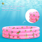 Garden Round Inflatable Baby Swimming Pool, Portable Inflatable Child/Children Little Pump Pool,Kiddie Paddling Pool Indoor&Outdoor Toddler Water Game Play Center for Kids/Girl/Boy
