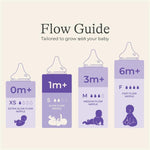 Lansinoh Anti-Colic Baby Bottles for Breastfeeding Babies, 5 Ounces, 4 Count, Includes 4 Slow Flow Nipples, Size S