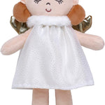 Baby Starters Plush Baby Doll with Rattle, Brunette Olivia, Pink, 9 inch