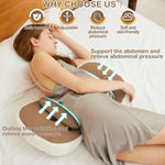 Trankerloop Pregnancy Pillow for Sleeping, Maternity Pillow with Pillow Cover - Support for Back, Legs, Belly, HIPS,Brown