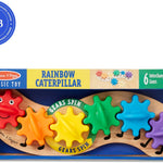 Melissa & Doug Rainbow Caterpillar Gear Toy With 6 Interchangeable Gears - For Toddlers And Babies