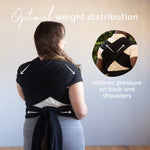 Boba Baby Wrap Carrier – Original Baby Sling Carrier for Newborns (7–35 lbs), Soft, Secure, Hands-Free & Ergonomic, Ideal for Comfortable Bonding, New Parents (Black)