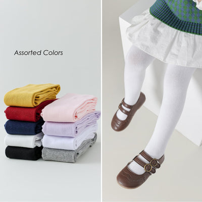 EPEIUS Baby Tights Seamless Non Slip/Skid Leggings Newborn Girl Cotton Stockings Baby Boy Footed Pants Solid Plain Tights Pantyhose for 0-3 Months,3 Pair Pack,Burgundy/Ivory White/Mustard