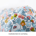 pureborn Baby Girl Sun Hat Infant Girl's Bucket Hat Cotton Sun Protection Cap 0-3 Months Floral Blue
