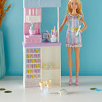 Barbie Careers Playset, Ice Cream Shop Set with Blonde Fashion Doll, Ice Cream Machine, Molds, Dough & Accessories