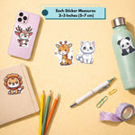 RINAVO 100 PCS Water Bottle Stickers for Kids Waterproof Cute Stickers for Water Bottles No Duplicates Animal Stickers for Kids Laptop, Water Bottle, Party Favor & Classroom Reward