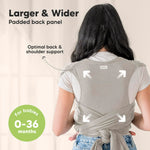KeaBabies Baby Wrap Carrier Ring Sling - Easy to Wear, Adjustable D-Lite Baby Carrier Newborn to Toddler, Infant Carrying Shirt, Hands Free Bonding, Breathable Fabric Wearing Wrap (Stone Gray)
