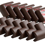 12 Pack Soft Corner Protector Baby Proofing Edge & Corner Guards, Furniture Safety Bumper for Table, Fireplace, Stair, Cabinet, (Brown)