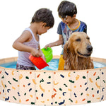 AirSwim Ball Pits for Toddlers, 47" x 12" Foldable Kiddie Pool Dog Ball Pits Collapsible Baby Pool Dog Swimming Pool Portable Sandbox Kid Pool Indoor and Outdoor Game Without Balls