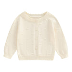 Infant Baby Girl Cardigan Sweater Long Sleeve Button Up Knit Sweatshirt Jacket Toddler Baby Girl Fall Outfits (Apricot, 0-6 Months)
