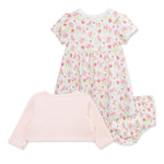 Little Me Clothes for Baby Girls' Strawberry Dress Set with Panty, Pink, 12 Months