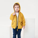 Volunboy Toddler Boys Windbreaker Casual Outerwear Kids Lightweight Zip Hooded Jacket Baby Cute Dust Coat