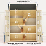Le Toy Van - Palace House Large Wooden Doll House | Great As a Gift | 5 Storey Wooden Dolls House Play Set - Suitable for Ages 3+