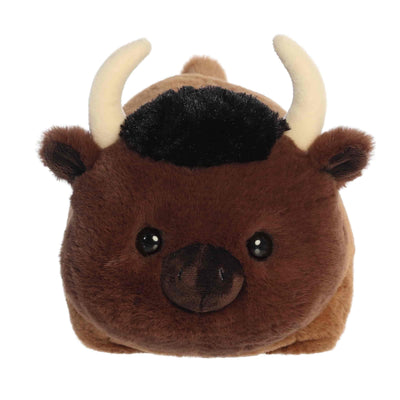 Aurora® Adorable Spudsters™ Buddy Bison™ Stuffed Animal - Round Shape Makes for Comforting Cuddles - Perfect for Kids All Ages and Animal Loving Adults - Brown 10 Inches