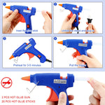 Zhengmy 4 Pieces Mini Hot Glue Gun with Glue Sticks for Class Projects Small Hot Melt Gun for Kids Low Temp with Rubber Protector Craft for DIY Arts, Sealing, Home Repairs, 20 W