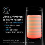 Baby Brezza Portable Warmer – 3X Faster Baby Bottle Warming - Travel Breastmilk and Formula Warmer - Safe, Even Heating - Up to 9oz - No Adapters, Black