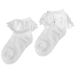 Boonbery Baby Girl Socks Lace Ruffle Socks 2/3/6 Pairs Eyelet Ankle Dress Sock for Newborn Infant Toddler 0-1/1-3/3-5 Years