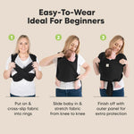 KeaBabies Baby Wrap Carrier Ring Sling - Easy to Wear, Adjustable D-Lite Baby Carrier Newborn to Toddler, Infant Carrying Shirt, Hands Free Bonding, Breathable Fabric Wearing Wrap (Peacock Green)