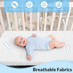 Crib Mattress, 52 x 27 Dual-Sided Memory Foam Baby and Toddler Mattress, Triple Layer Toddler Bed Mattress with Waterproof, Breathable, Removable Machine Washable Cover, Baby Mattresses for Crib