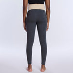 Motherhood Maternity Women's Essential Stretch Full Length Secret Fit Over The Belly Pregnancy Legging, Charcoal, Medium