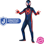 Marvel Miles Morales: Spider-Man Official Youth Deluxe Zentai Costume - Stretch Spandex with Hidden Zippers and Wrist Slits