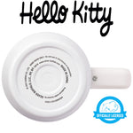 Silver Buffalo Sanrio Hello Kitty and Friends Cinnamoroll, Kuromi, Chococat, Badtz-Maru, Keroppi, etc Sticker Collage Stainless Steel Tumbler w Handle and Straw, Fits in Standard Cup Holder, 40 Ounces