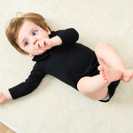 pureborn Baby Boys Girls Bodysuit Halloween Long Sleeve Peter-pan Collar Cotton Romper Spring Fall Bodysuit Black 3-6 Months