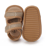 RVROVIC Baby Boys Girls Sandals Premium Infant Summer Outdoor Shoes PU Lightweight Soft Anti-Slip Sole Toddler Prewalker(6-12 Months Infant,A1-Khaki)