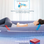 QUEEN ROSE Pregnancy Pillow, U Shaped Full Body Pillows for Sleeping Support, 55 Inch Maternity Pillow for Pregnant Women, Blue