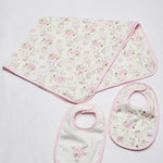 Little Me Baby Girls' Newborn Essentials Cabbage Rose Layette Gift Set, Pink Floral, 6 Months