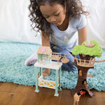 Barbie Vet Doll & Playset, Animal Rescuer Theme with 8 Wildlife Figures, Treehouse, Care Station, Rope Bridge & Accessories